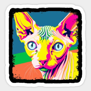 Sphynx Pop Art - Cat Lover Gift Sticker